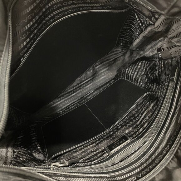 Prada Tessuto Nylon Saffiano Tote/Crossbody Black (JB1266) - Picture 8 of 10